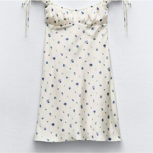 Zara NWT floral satin dress